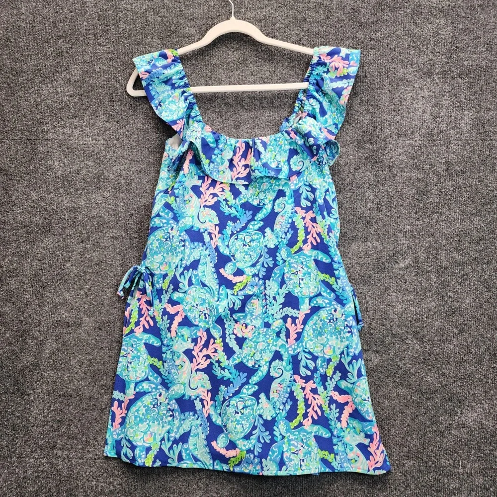 NWT Lilly Pulitzer Zoya Ruffle Romper Womens 2 Tropical Preppy Resortwear Skort